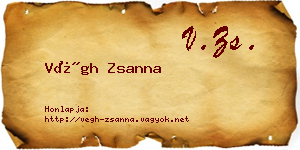 Végh Zsanna névjegykártya