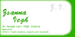 zsanna vegh business card